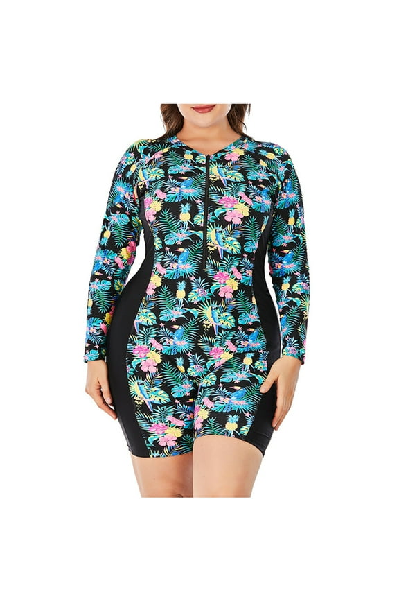 ICHUANYI Women's Oversized Jumpsuit Conservative Women's Diving Suits