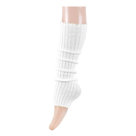 ICHUANYI Women's Pleated Lace Solid Color Medium Length Woolen Knitted Socks Sleeves New Trending 2024