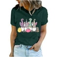 thumbnail image 1 of ICHUANYI Women's Shirt Top Short Sleeve Crew Neck Tops Shirts, 1 of 7