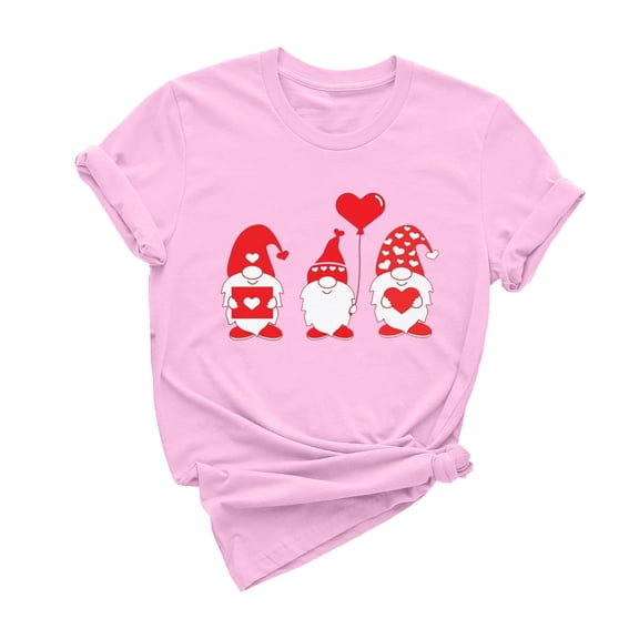 ICHUANYI Women's Shirts Fashion Cute Print T-shirt Casual Crew Neck Short Sleeve Tops Cloth New Trending