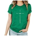 thumbnail image 1 of ICHUANYI Women's Shirts Summer Print Crew Neck Short Sleeve T Shirt Top, 1 of 6