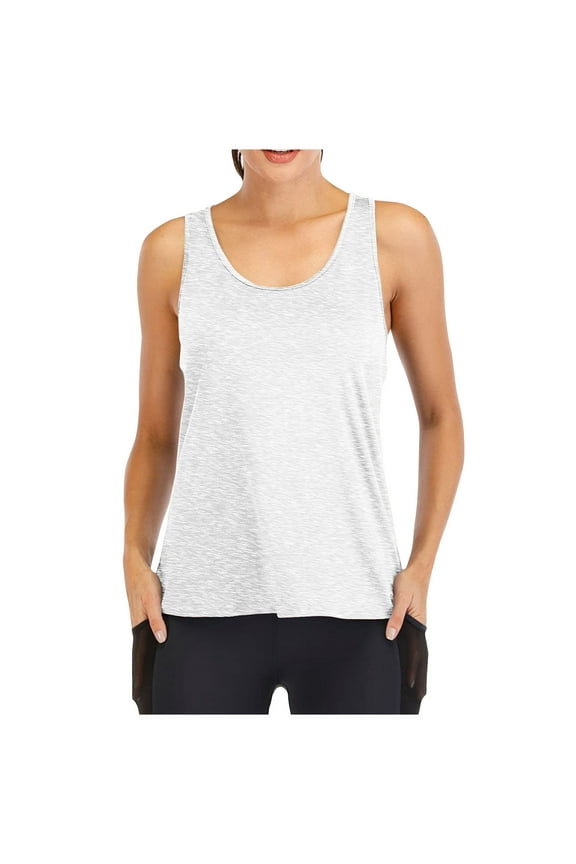 ICHUANYI Women's Sports Yoga Tees Wide Back Muscle Racerback Tank Fitness Tops Cloth New Trending