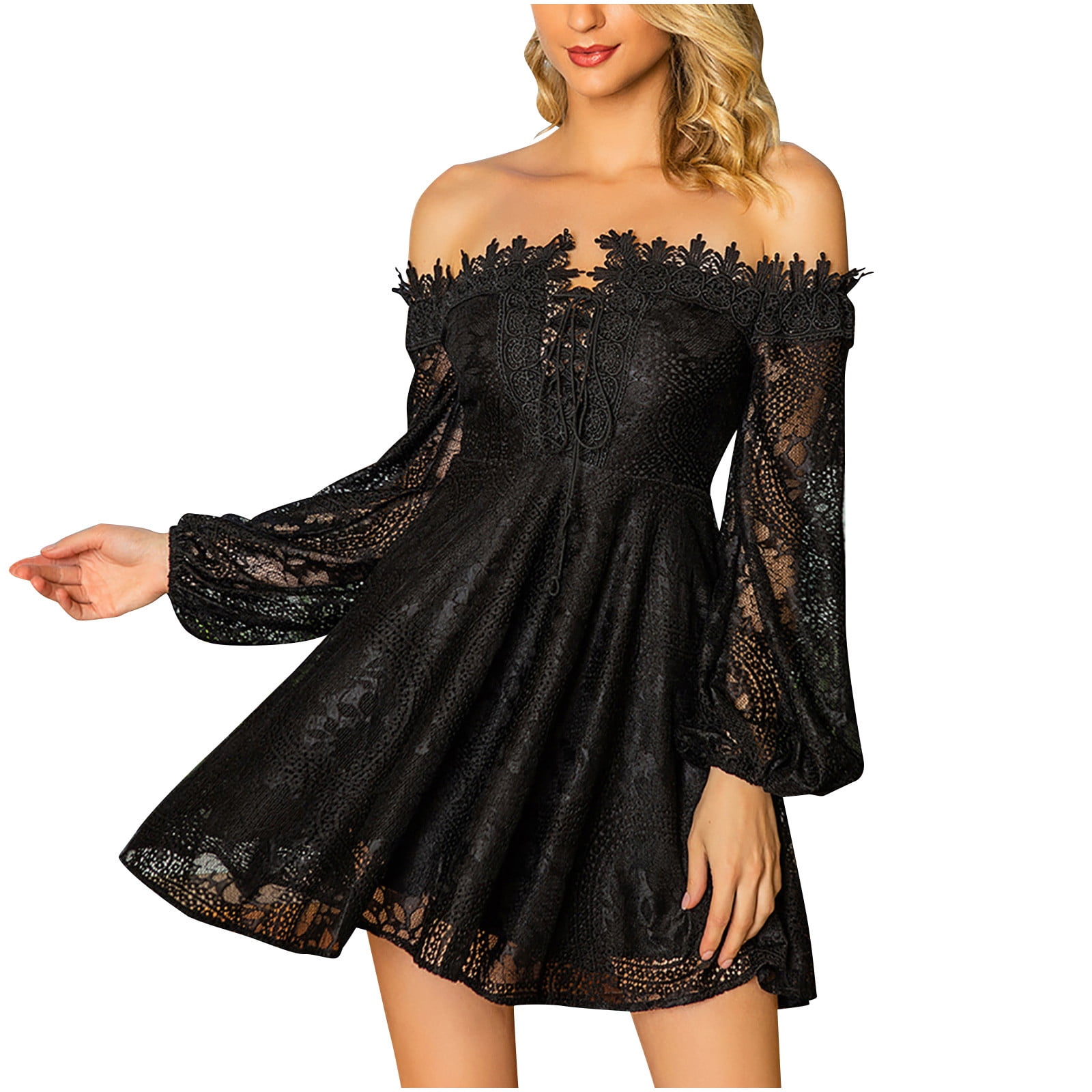 One Shoulder Short Sleeve And Large Swallowtail Skirt