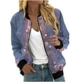 thumbnail image 1 of ICHUANYI Women's Trendy Fitted Long Sleeve Zipper Blazer Bomber Jacket Fall Winter Clothes Outfits 2023, 1 of 5