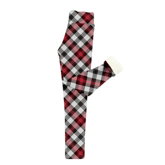 ICHUANYI Womens Christmas Printed Warm Tight Thick Plush Wool Waist Pants Trousers Leggings Winter Clearance