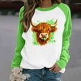 thumbnail image 1 of ICHUANYI Womens Crewneck Sweatshirts Raglan St. Patrick's Print Shirts Casual Long Sleeve Pullover Tops, 1 of 5