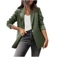 thumbnail image 1 of ICHUANYI Womens Elegant Casual Blazers Open Front Solid V Neck Long Sleeve Work Office Jackets Blazer Fall Winter Clothes Outfits 2023, 1 of 5