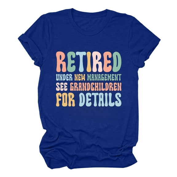 ICHUANYI Womens Funny Print Pattern Casual New Trending Soild Color Short Sleeve Tops Shirts