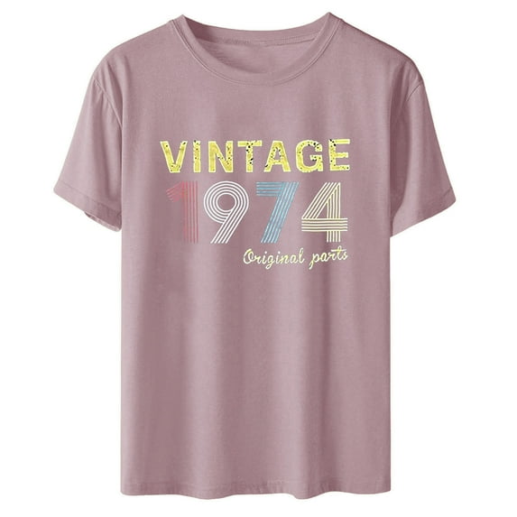 ICHUANYI Womens Funny Tees Retro Short Sleevel T Shirts Party Tops Cloth New Trending