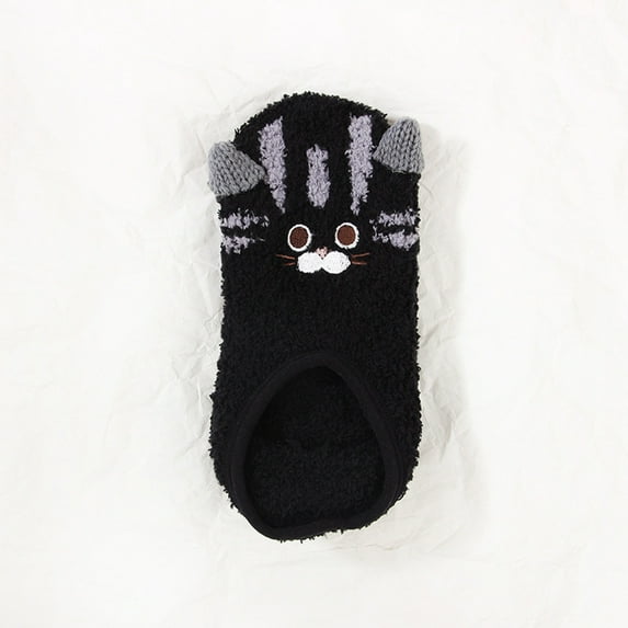 ICHUANYI Womens Fuzzy Socks Cozy Fluffy Cartoon Print Fall Winter Warm Floor Socks for Women Christmas Gifts