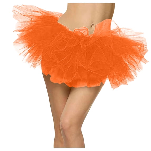 ICHUANYI Womens High Quality Pleated Gauze Short Skirt Adult Tutu Dancing Skirt for Back to School, Halloween, Christmas