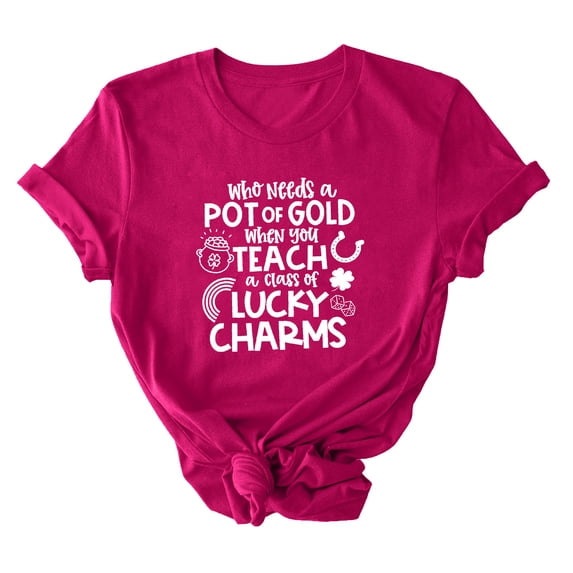 ICHUANYI Womens New Trending Letter Print Crewneck Short Sleeve T-shirt Casual Loose Shirt Tops Fashion Clothing