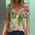 thumbnail image 1 of ICHUANYI Womens Plus Size Short Sleeve T Shirt Floral Printed V Neck Tee T-Shirt Clearance, 1 of 5