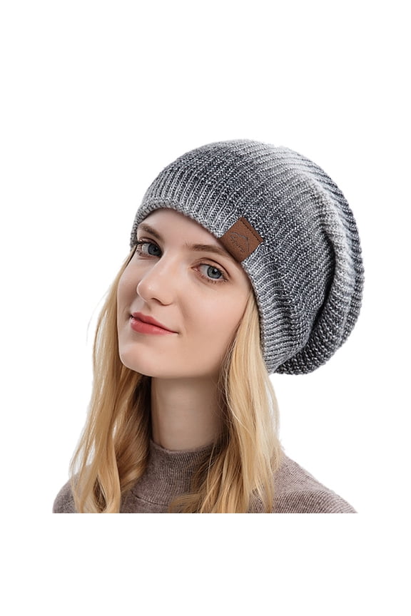 ICHUANYI Womens Slouchy Beanie Cool Winter Hats Knit Warm Thick Skully Stocking Binie Hat