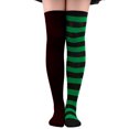thumbnail image 1 of ICHUANYI Womens Socks Striped Solid Over Knee Socks Thigh Stockings Casual Tube Socks Fall Winter Leg Warmers, 1 of 1