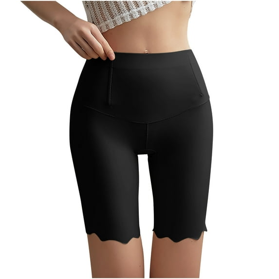 ICHUANYI Womens Solid High Waisted Body Shaper Shorts Shapewear Tummy Control Thighs Fashion 2024