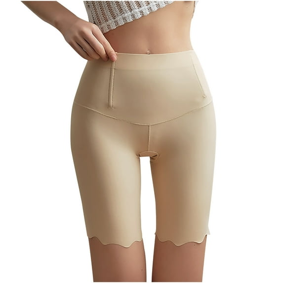 ICHUANYI Womens Solid High Waisted Body Shaper Shorts Shapewear Tummy Control Thighs Fashion 2024