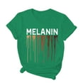 thumbnail image 1 of ICHUANYI Womens Summer Casual Shirts Letter Print Short Sleeve T-Shirt Loose Tops Fashion Clothing, 1 of 4