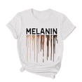 thumbnail image 1 of ICHUANYI Womens Summer Casual Shirts Letter Print Short Sleeve T-Shirt Loose Tops Fashion Clothing, 1 of 4