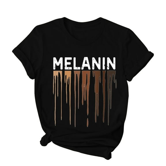 ICHUANYI Womens Summer Casual Shirts Letter Print Short Sleeve T-Shirt Loose Tops Fashion Clothing