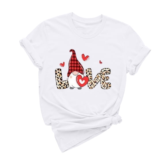 ICHUANYI Womens T-shirt Stylish Crew Neck Short Sleeve Letter Print Shirts Casual Summer Tops