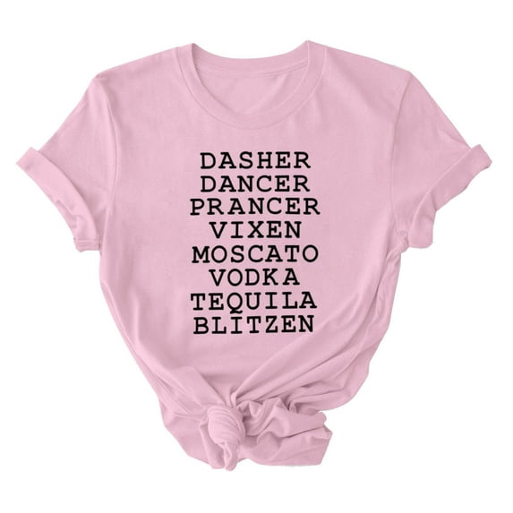 ICHUANYI Womens Tops New Trending Crewneck Short Sleeve Print T-shirt Casual Loose Shirt Fashion Clothing