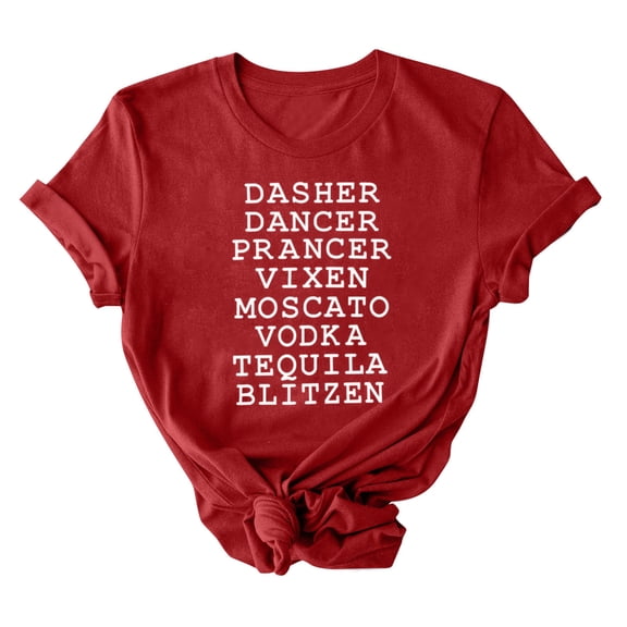 ICHUANYI Womens Tops New Trending Crewneck Short Sleeve Print T-shirt Casual Loose Shirt Fashion Clothing