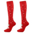 thumbnail image 1 of ICHUANYI Womens Trendy Knee High Christmas Socks Soft Funny Novelty Holiday Long Socks for Adults, 1 of 2