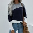 thumbnail image 1 of ICHUANYI Womens Trendy Soft Heart Print Oversized Sweaters Long Sleeve Crewneck Pullover Fall Winter Knit Jumper Tops 2023, 1 of 6
