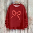 thumbnail image 1 of ICHUANYI Womens Valentines Day Cute Heart Pullover Sweaters Long Sleeve Crewneck Casual Loose Knit Jumper Tops, 1 of 6