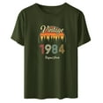 thumbnail image 1 of ICHUANYI Womens Vintage Shirts Retro Party Tops Short Sleeve T Shirts Tees 40th Birthday Gifts Cloth New Trending, 1 of 4