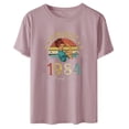 thumbnail image 1 of ICHUANYI Womens Vintage Shirts Retro Short Sleeve T Shirts Party Tops Tees 40th Birthday Gifts Cloth New Trending, 1 of 4