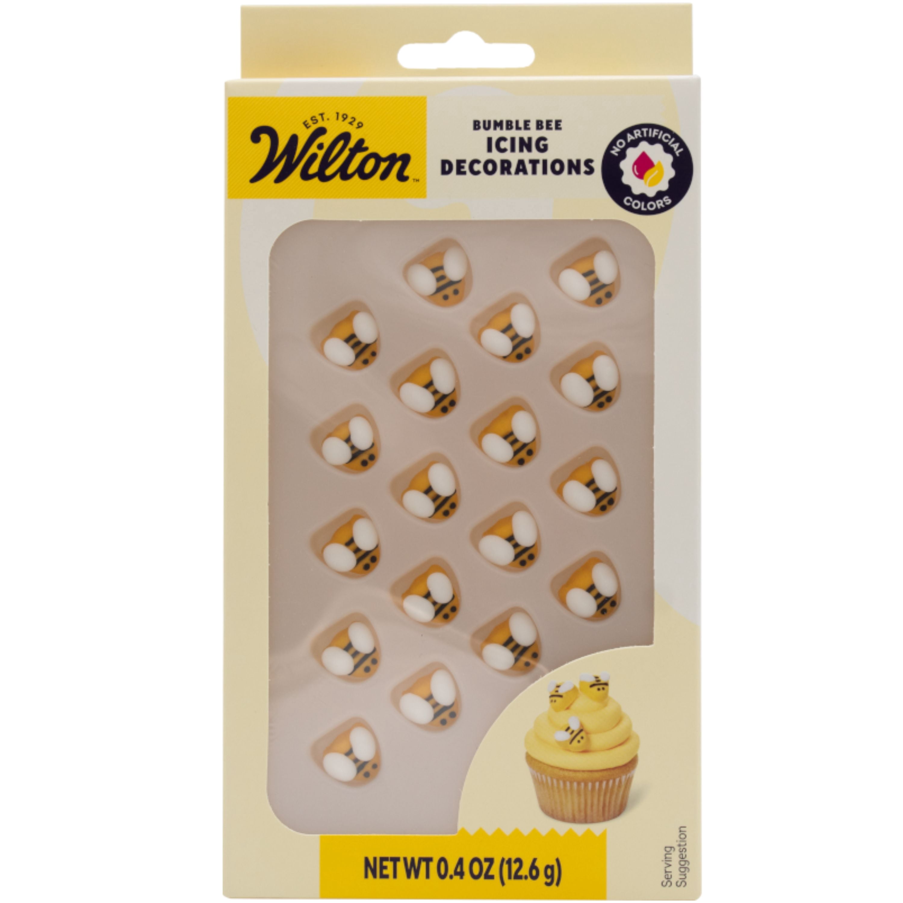 Wilton Bumblebee Royal Icing Decorations, Bright Yellow and Black, 0.4 oz, Easy Application