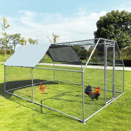 ICLBC Extra Large Chicken Coop Run Pen Cage Hen House W/ Roof Cover 9x13ft, Metal, Walk in