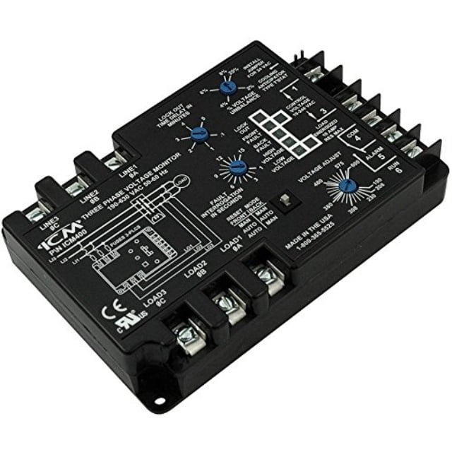icm controls icm400 three-phase line voltage monitor offering full line ...