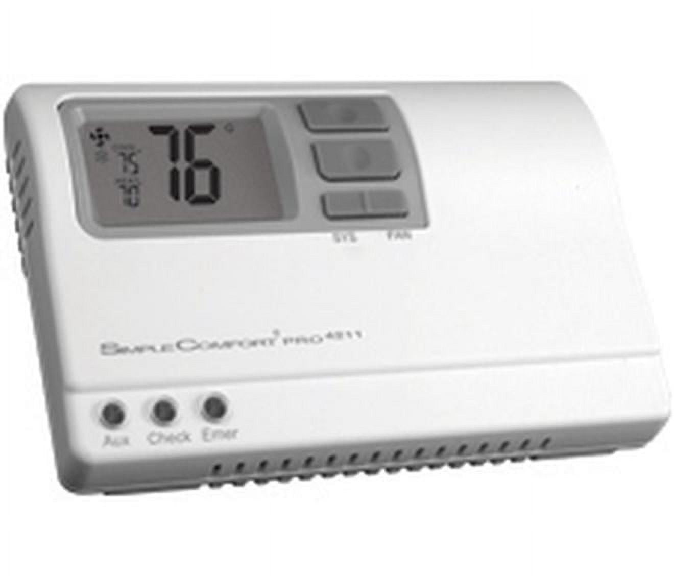 White Programmable Digital Heat Pump Thermostat