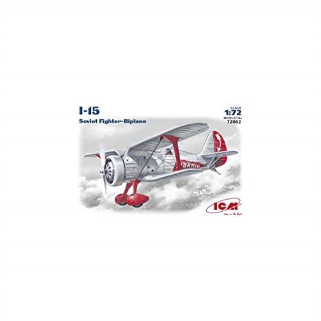 icm models i-15 soviet biplane fighter building kit