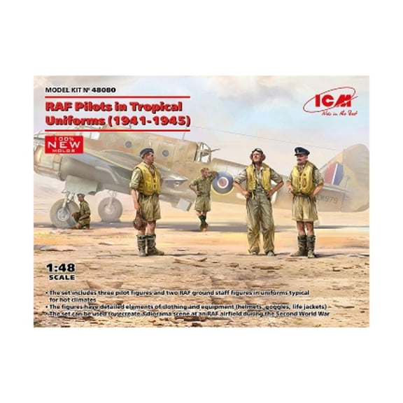ICM RAF Pilots in Tropical Uniforms (1941-1945) New