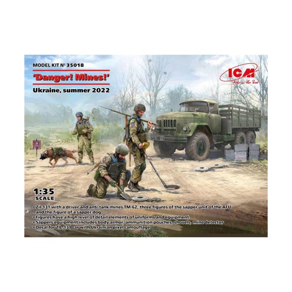 ICM Ukraine Summer 2022 - Zil-131 Truck & Sapper Minesweeper AFU Unit (4) New
