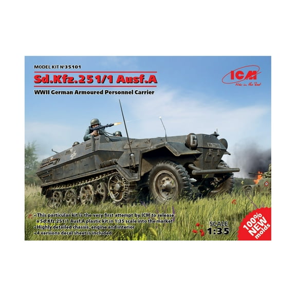 ICM WWII German APC Sd.Kfz.251/1 Ausf.A New