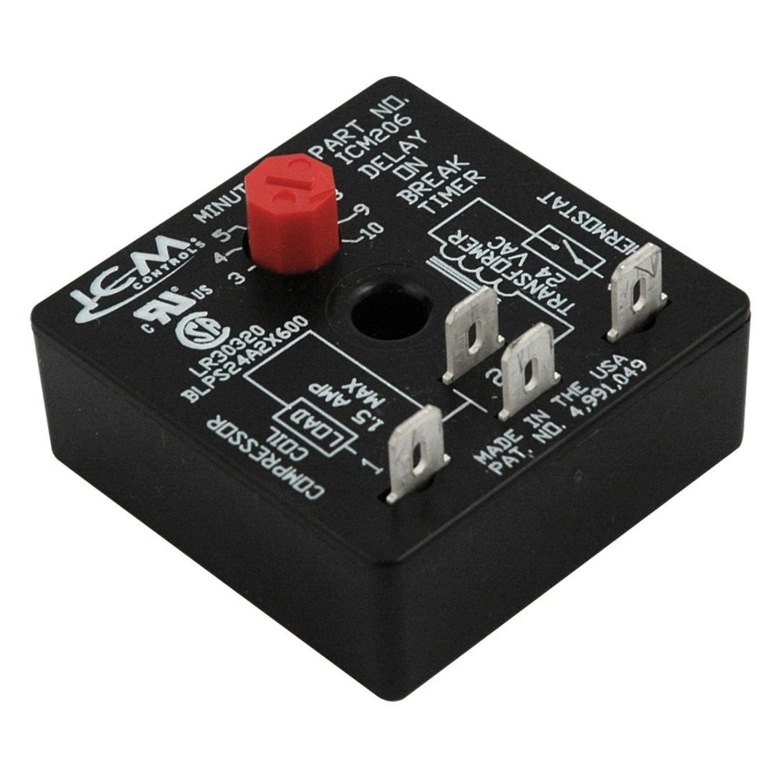 ICM206 Delay On Break Timer, 4 Terminal with 10 Minutes Fixed Timing