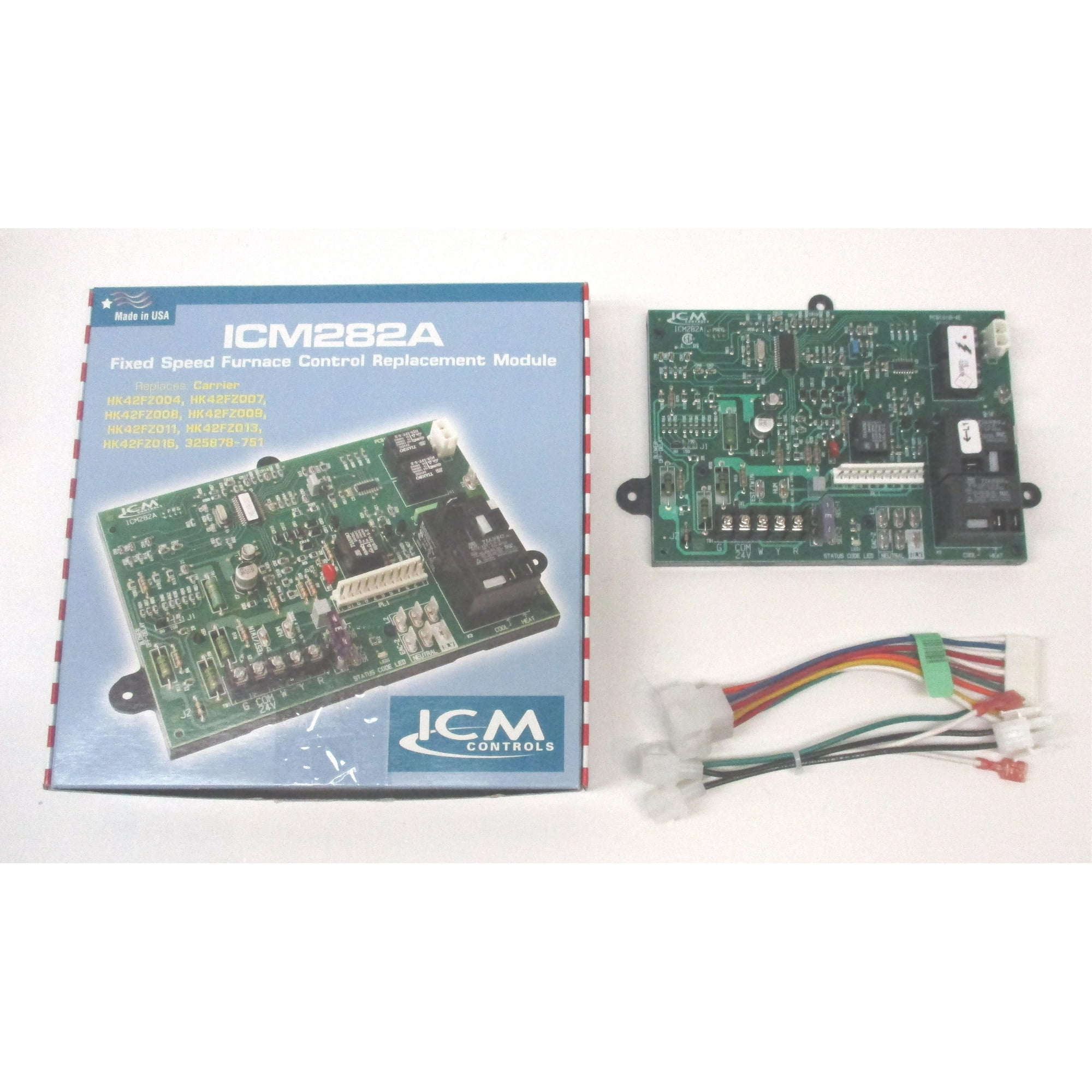 ICM282A Furnace Control Board for Carrier Bryant HK42FZ HK42FZ016  325878-751 - Walmart.com