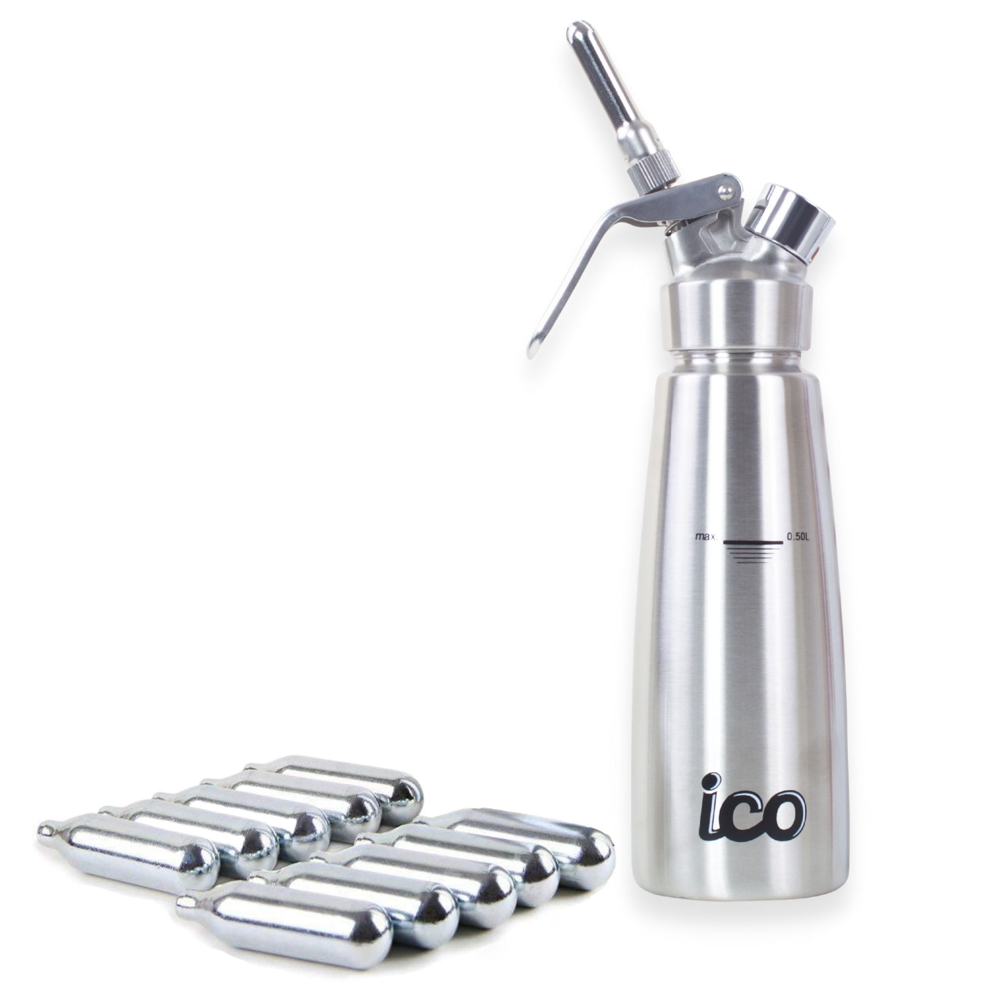 ICO Professional All Stainless Steel Whipped Cream Maker Dispenser