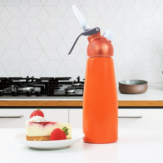 ICO Impeccable Culinary Objects Professional Orange Whipped Cream Dispenser, 1 Pint