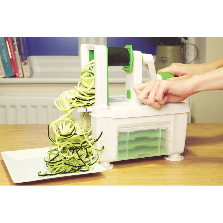 ICO 4-Blade Steel Vegetable Spiralizer Slicer and Curly Fry Cutter