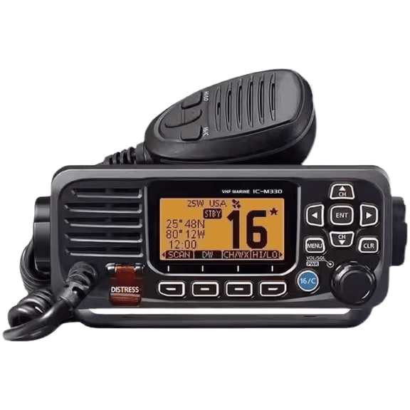 ICOM IC-M330G 25W VHF IPX7 Waterproof Marine for Radio Walkie Talkie with GPS Compact Class DSC FM Transceiver Design