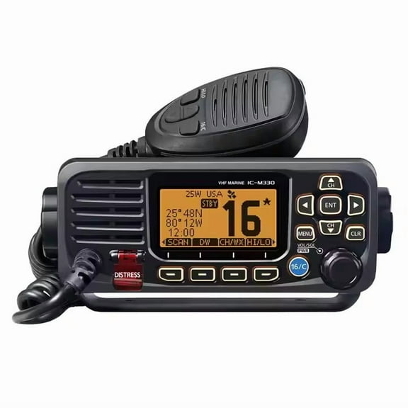 ICOM-M330G 25W IPX7 VHF Transceiver Marine Transceiver W/ Built-in GPS & Over 10KM Communication Range