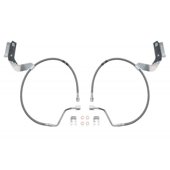 ICON, Front, 2.5" Extended Stainless Brake Line Kit, Compatible with 2005-07 Ford F250/F350 SD, 61111