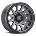 thumbnail image 1 of ICON ALLOYS COMPRESSION 17X8.5 6X139.7 25ET 110.1CB TITANIUM WHEEL Fits select: 2019-2022 FORD RANGER, 2021-2022 FORD BRONCO, 1 of 2