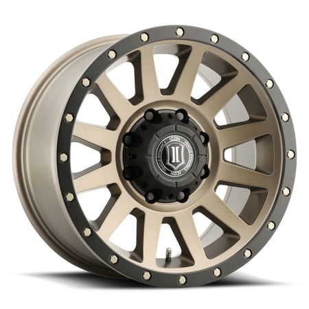 ICON ALLOYS COMPRESSION HD BRONZE - 18 X 9 / 8 X 180 / 12 MM / 5.5" BS Fits select: 2011-2023 CHEVROLET SILVERADO, 2011-2023 GMC SIERRA